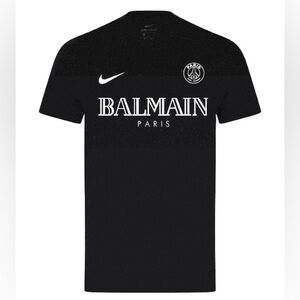 Nike x Balmain Exclusive Product Shirt Soccer jersey size M Color Black Brandnew